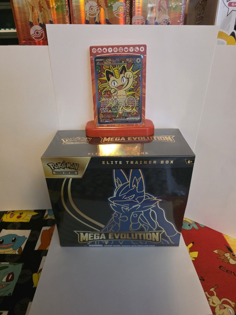 Perfect Order Meowth and Mega Evolution Elite Trainer Box